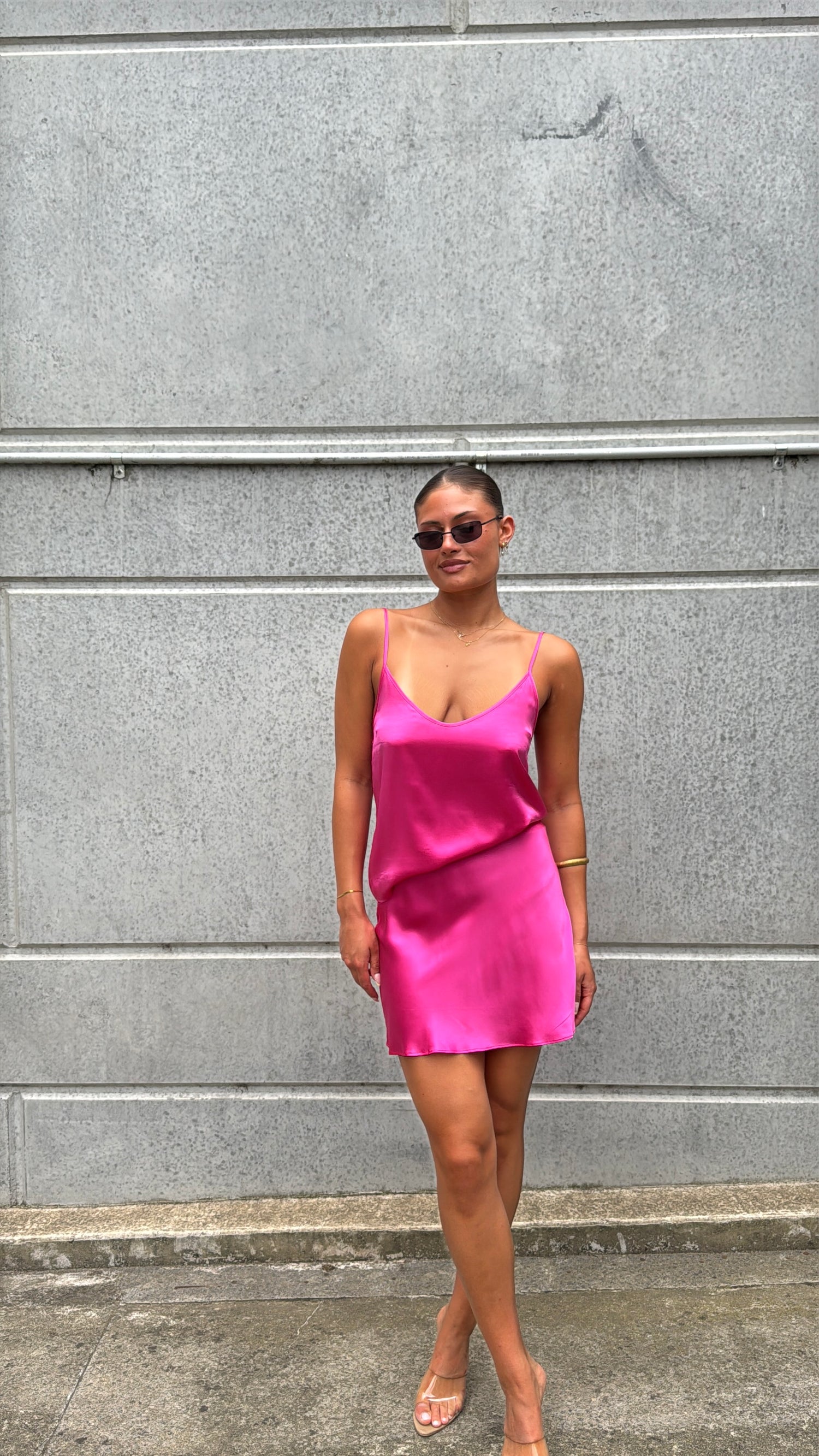 Beau Silk Cami - Pink