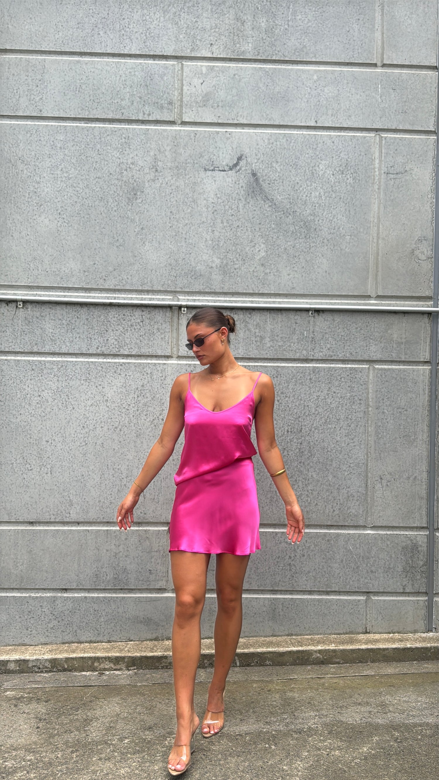 Maya Silk Skirt - Pink