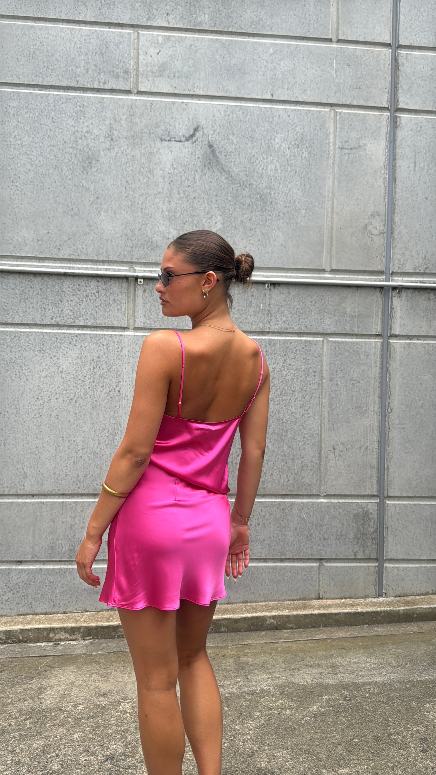 Maya Silk Skirt - Pink