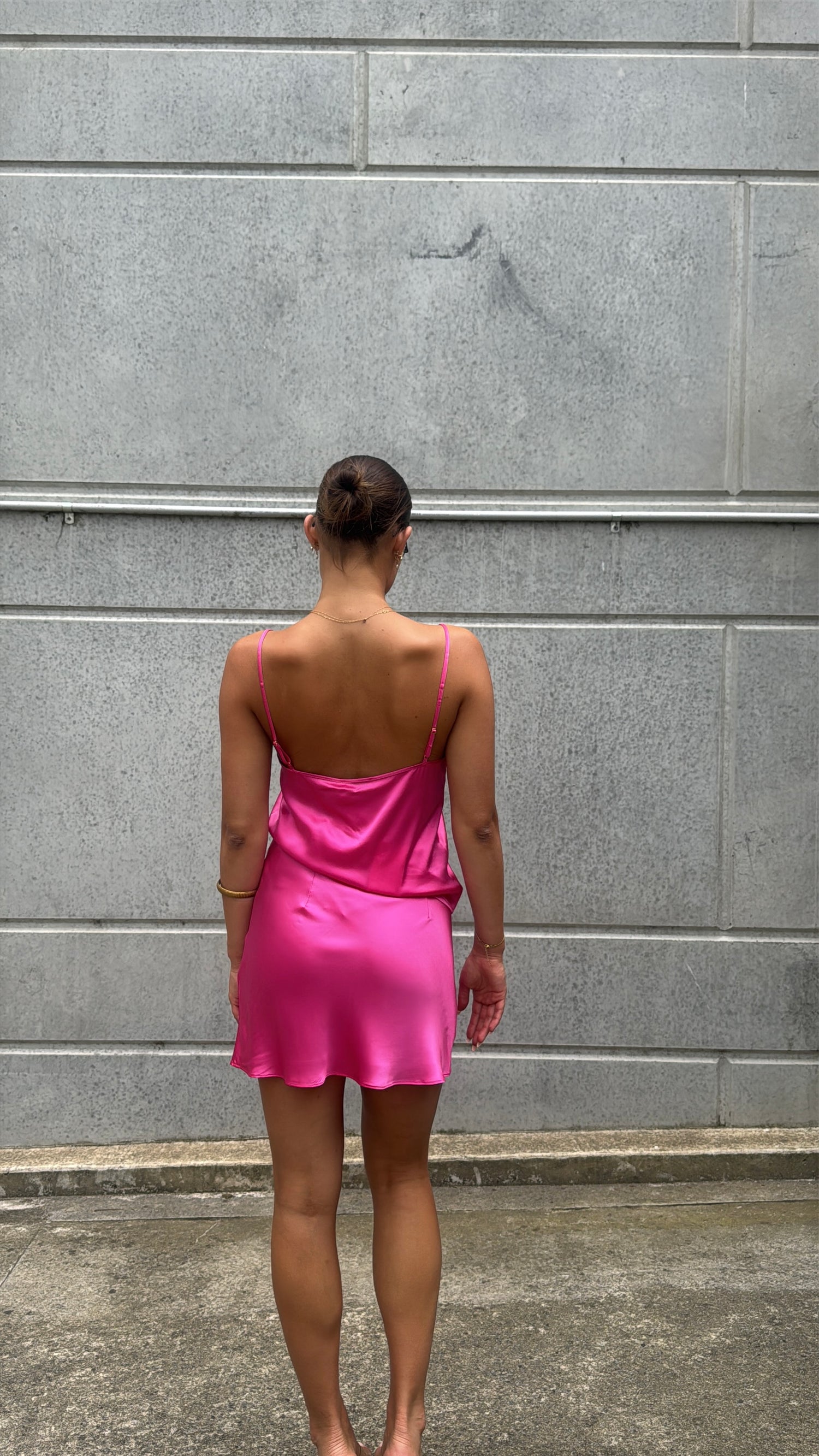 Beau Silk Cami - Pink