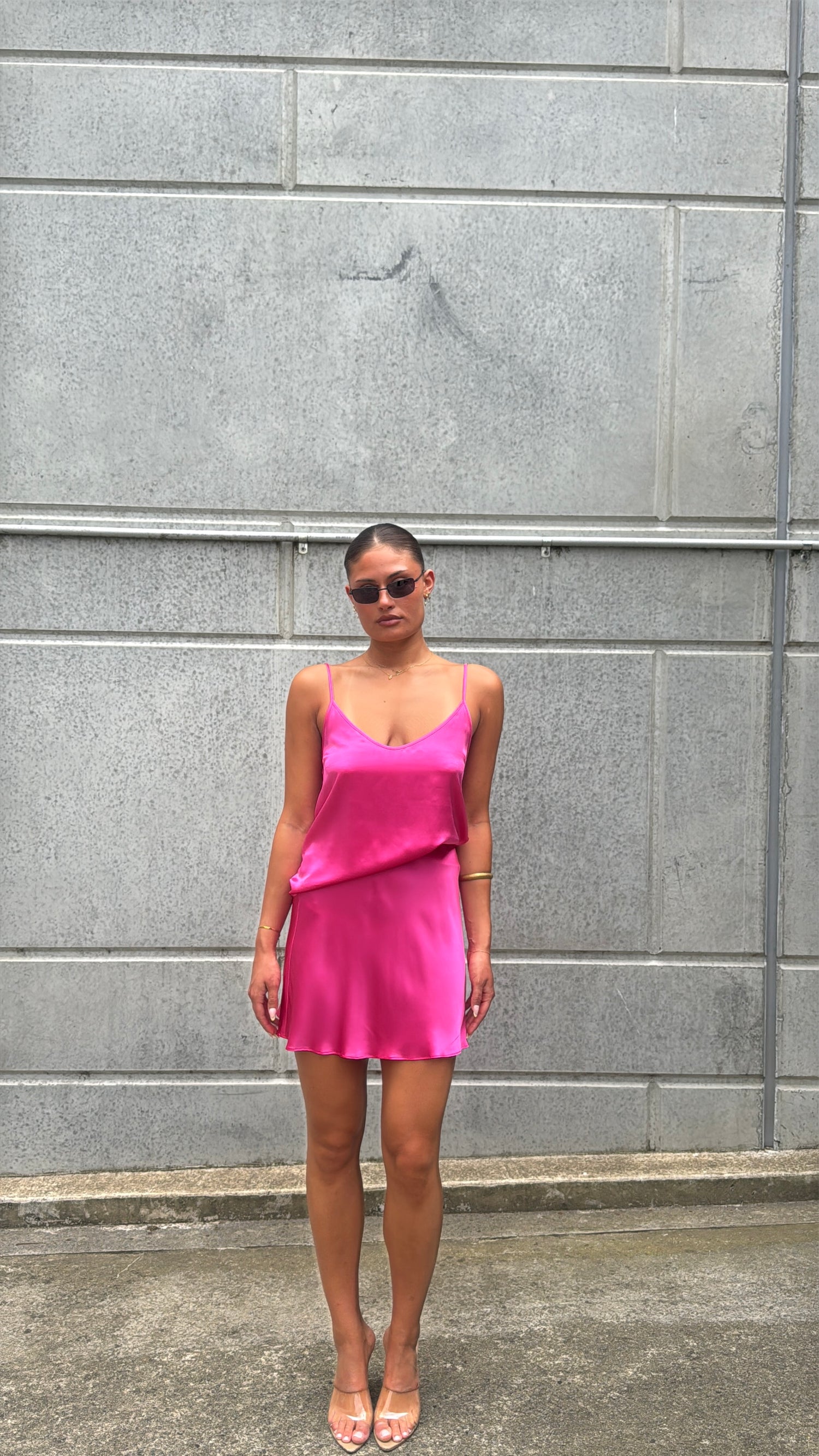 Maya Silk Skirt - Pink
