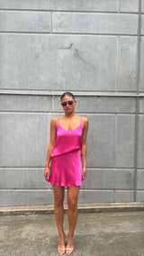Maya Silk Skirt - Pink