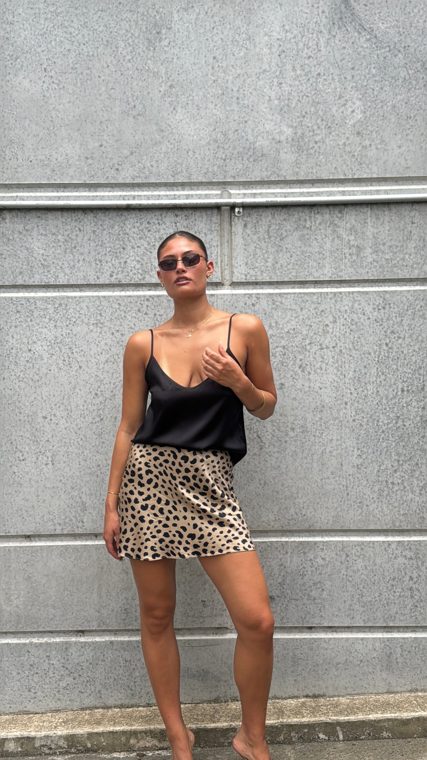 Maya Silk Skirt - Leopard