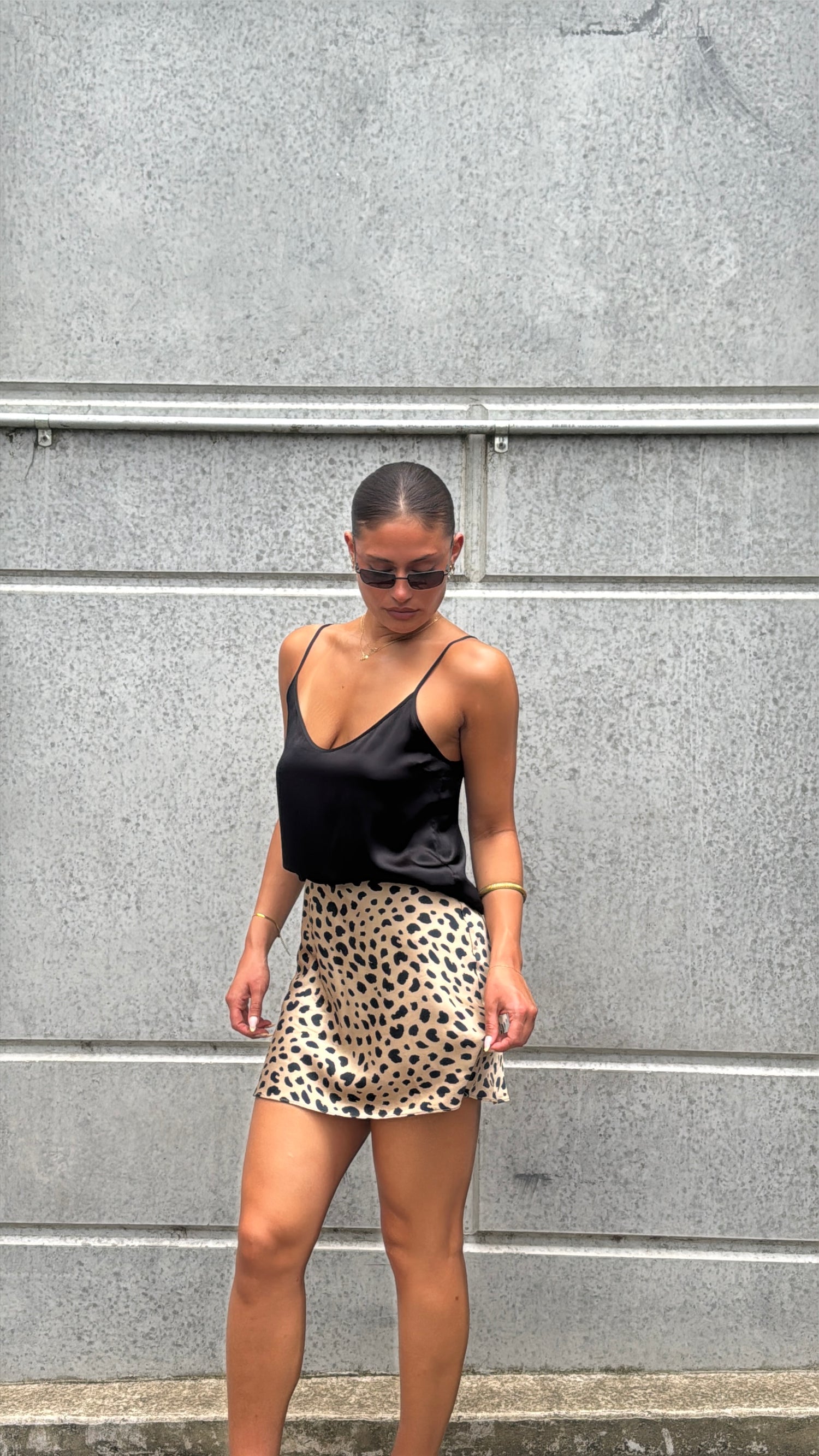 Maya Silk Skirt - Leopard