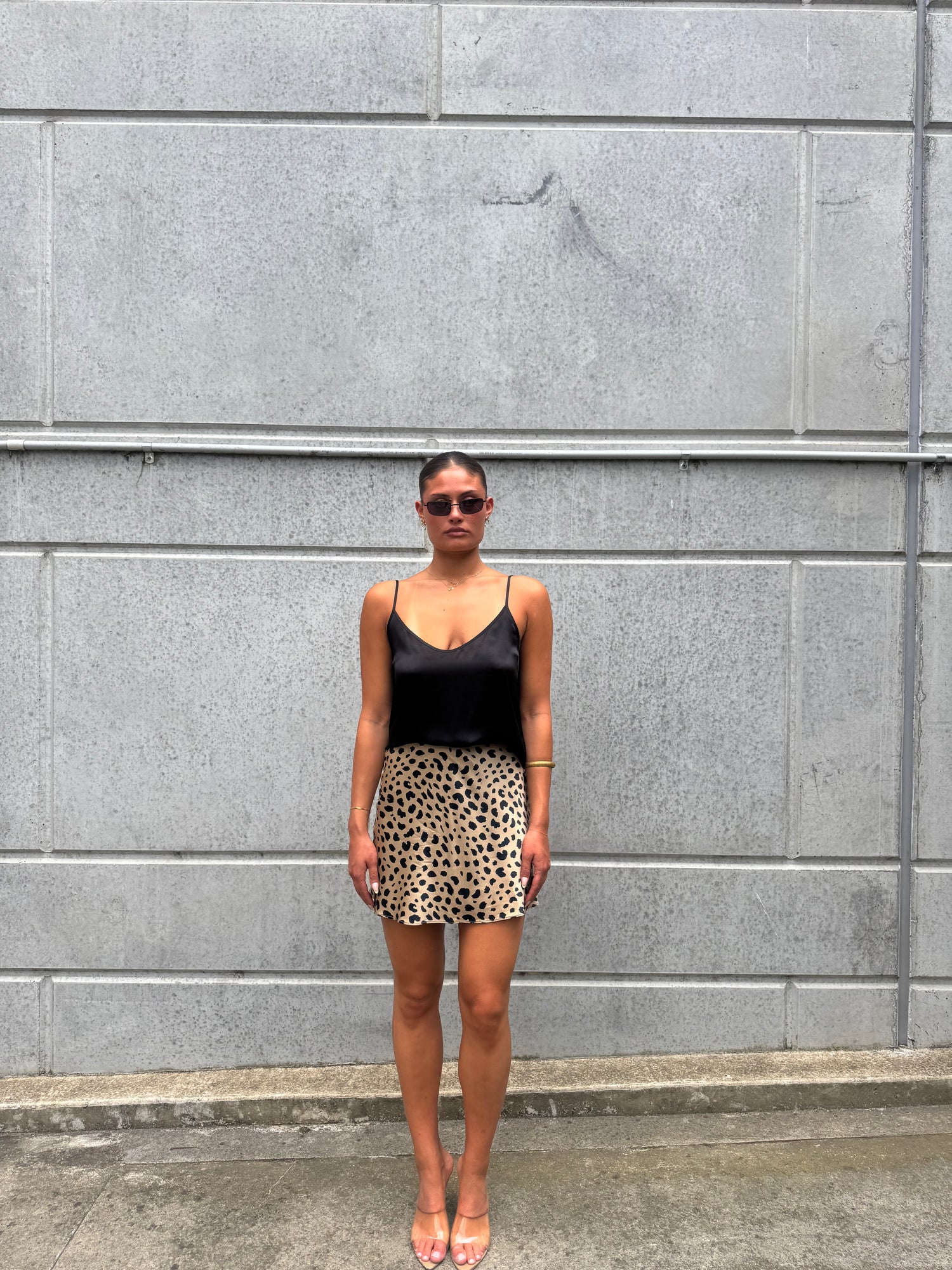 Maya Silk Skirt - Leopard