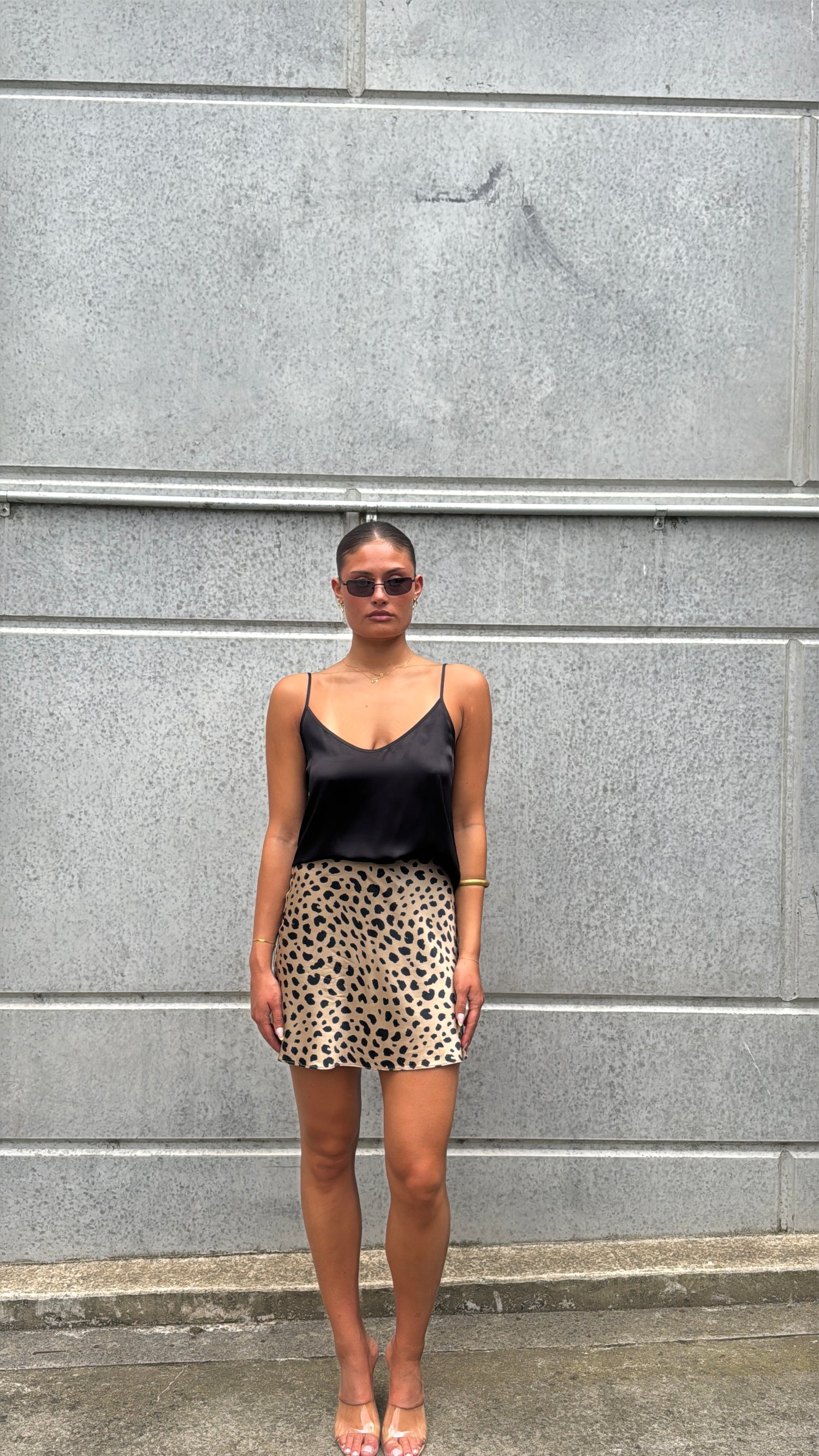 Maya Silk Skirt - Leopard