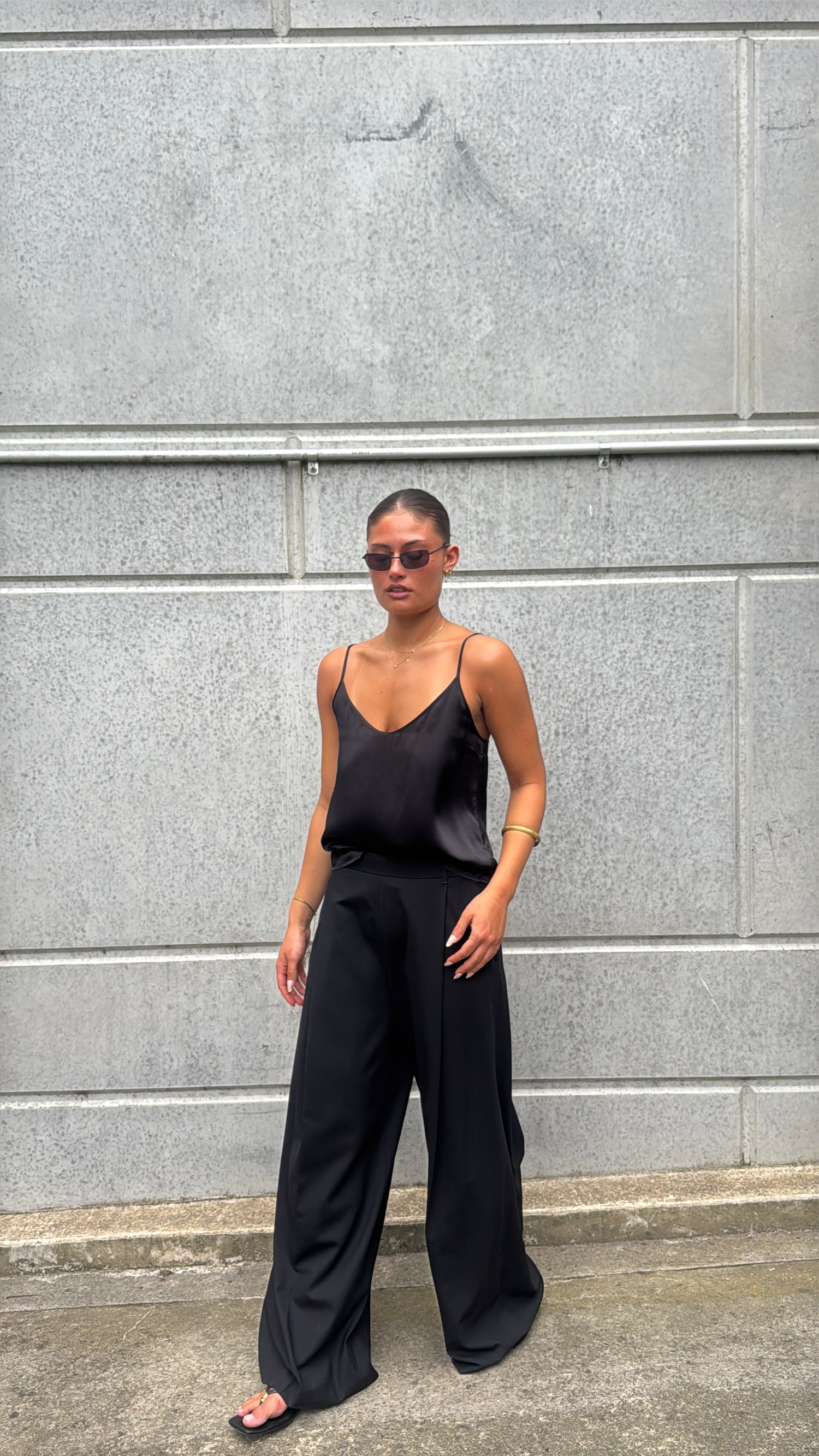 Beau Silk Cami - Black