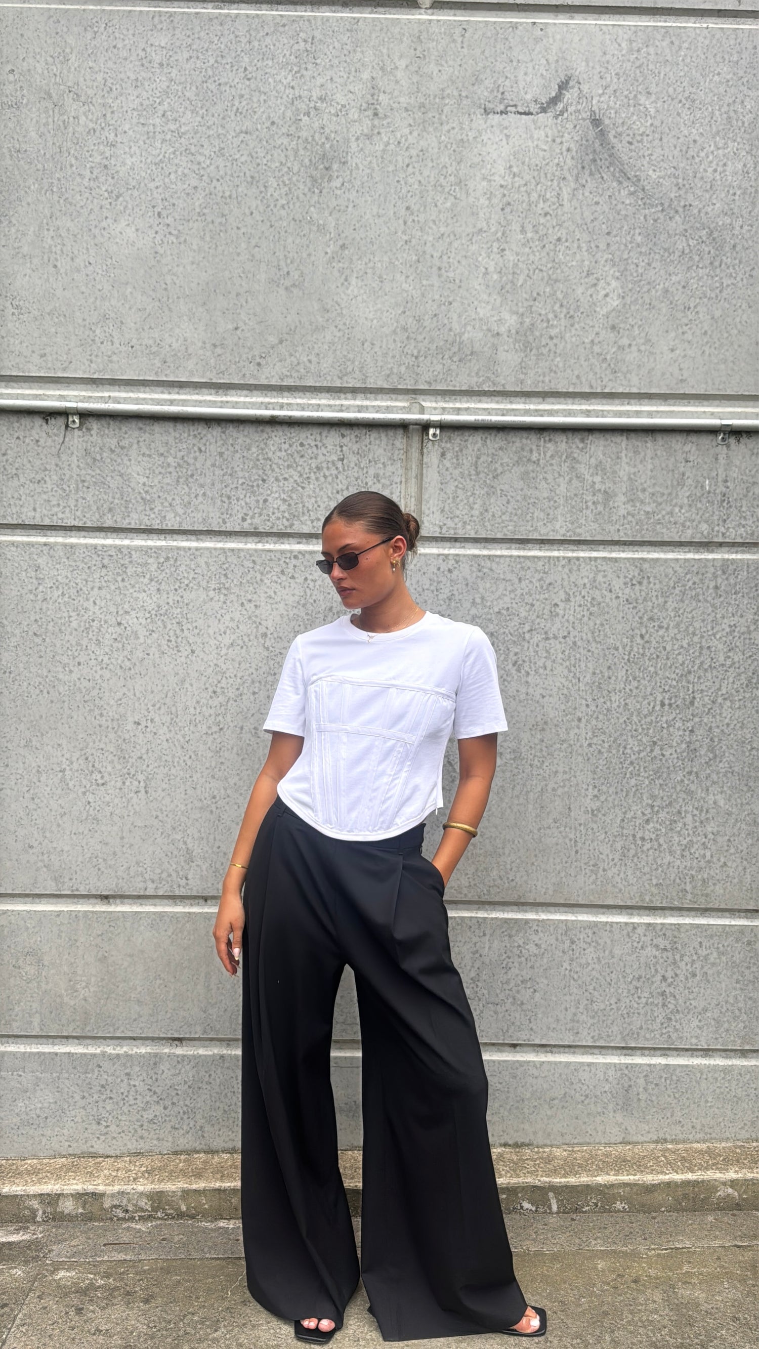 Vogue Corset Tee - White
