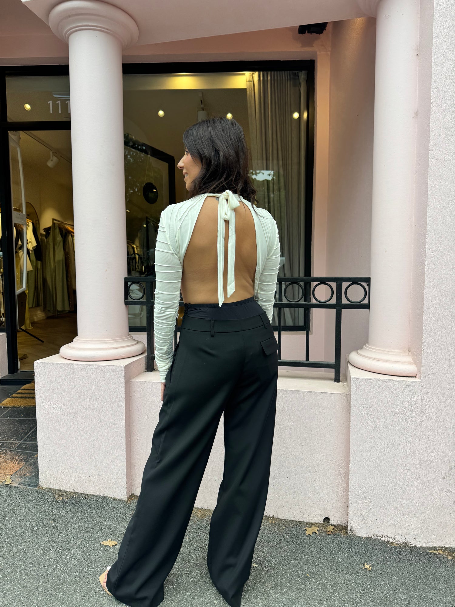 Brenna Pintuck Top - Snow