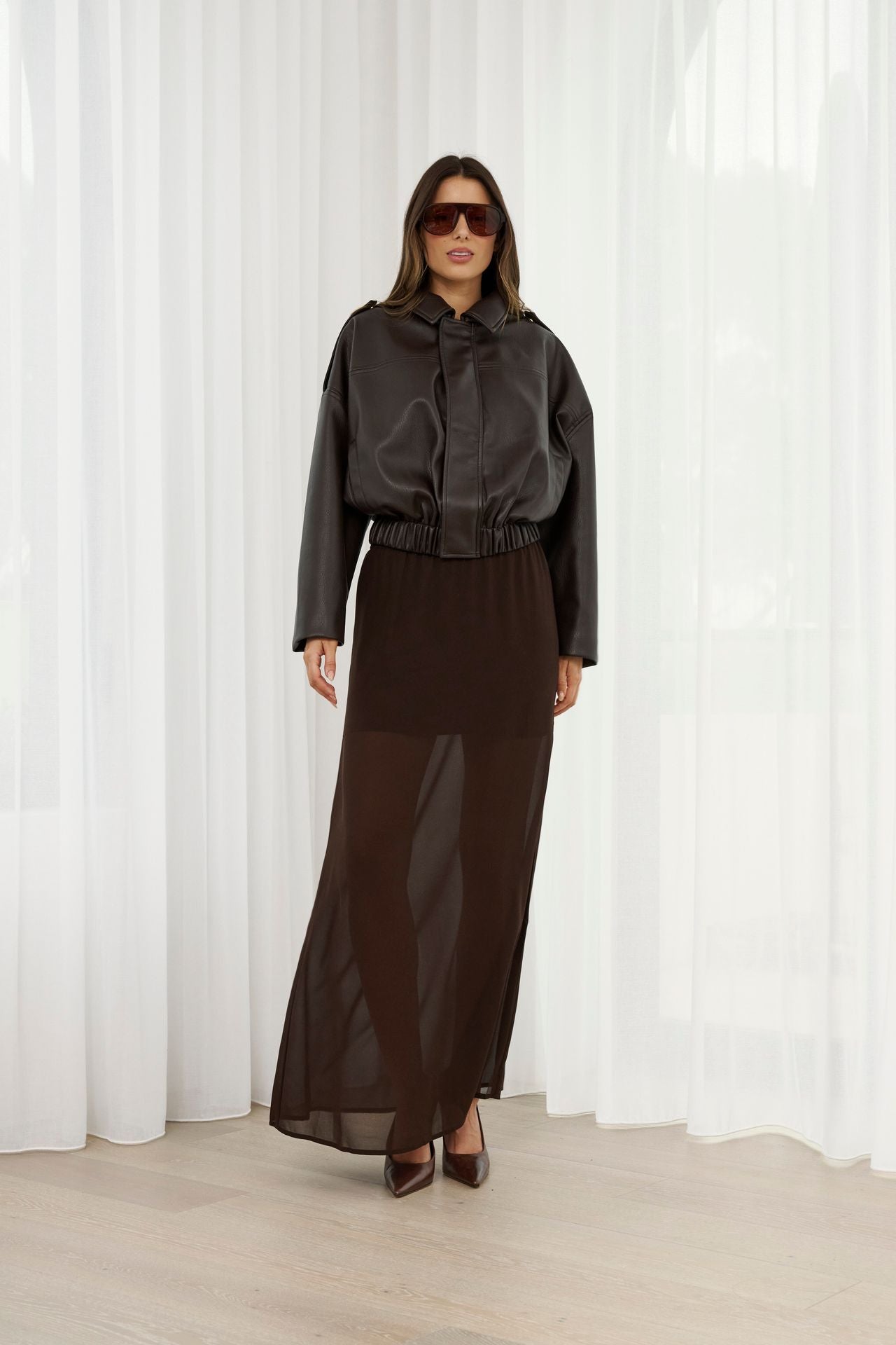 Stevie Bomber Jacket - Chocolate