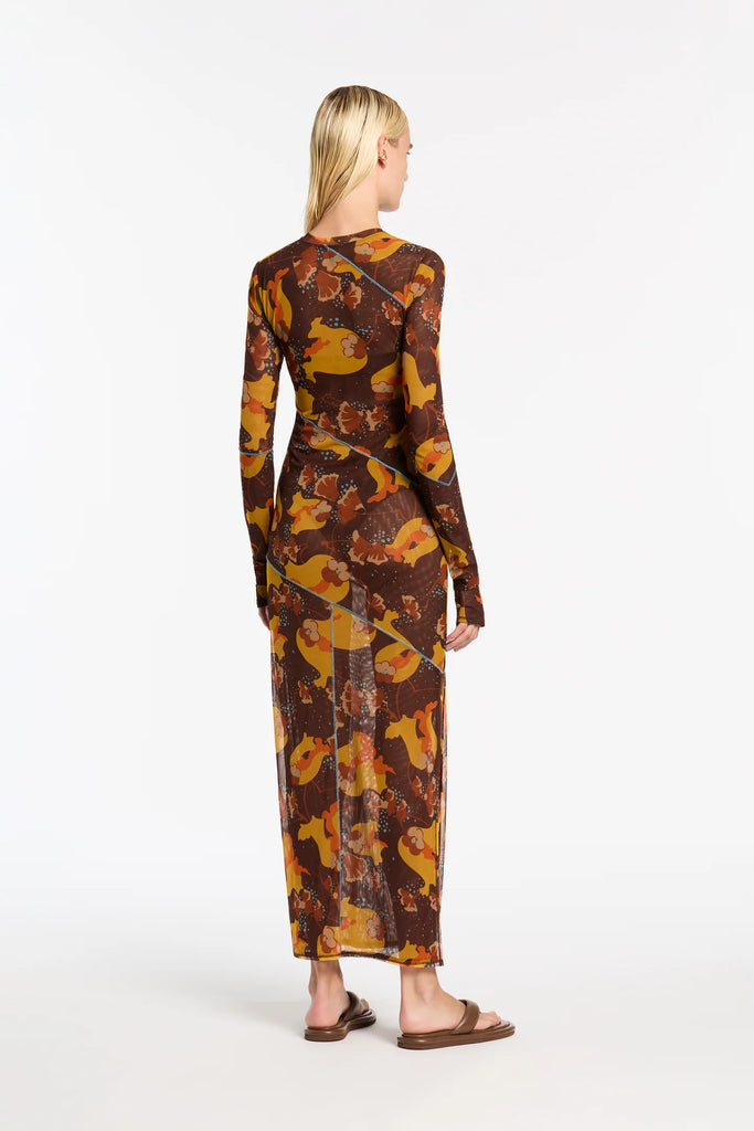 Jacques Mesh Panelled Midi Dress - Expressionist