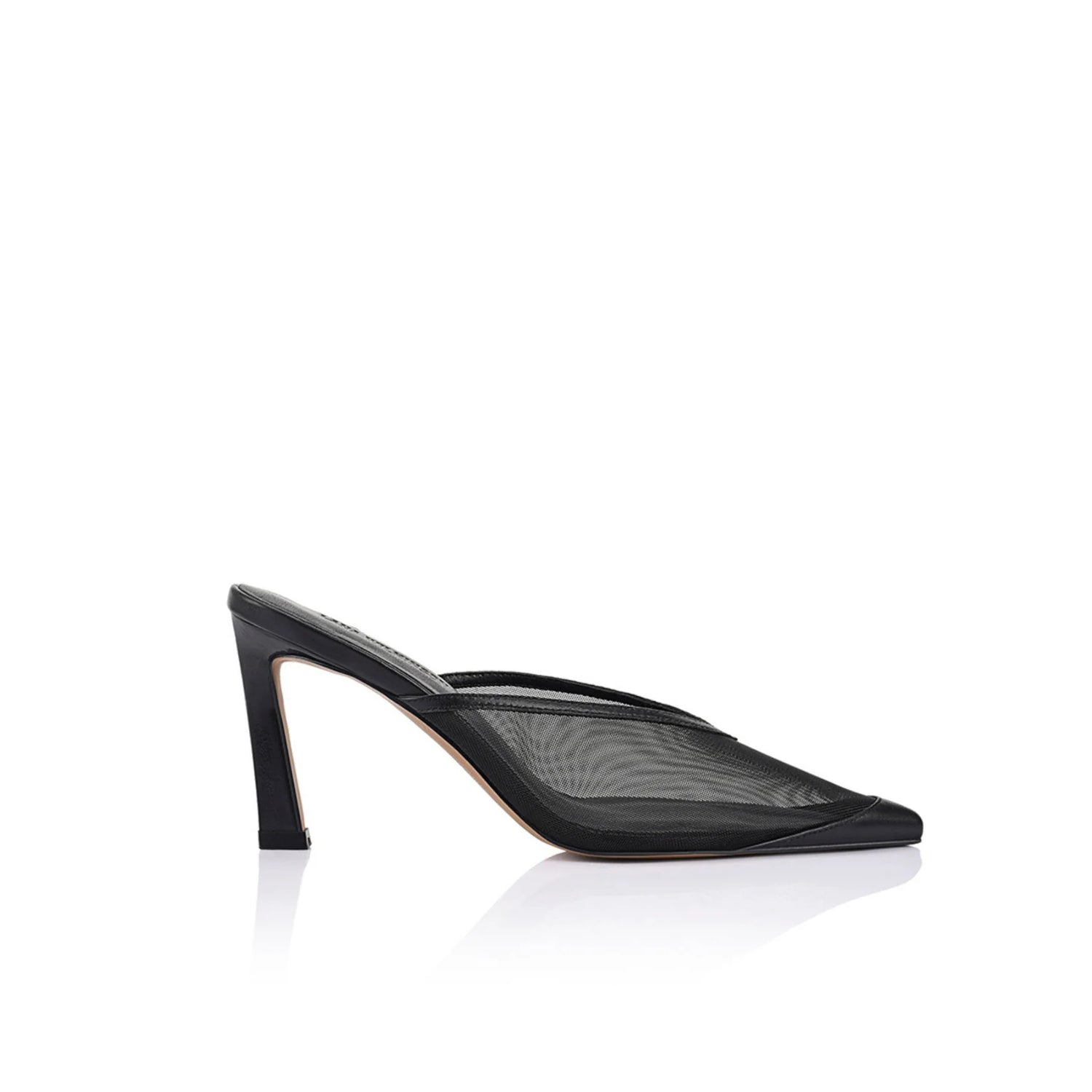 Jocelyn Mule Black Mesh and Leather