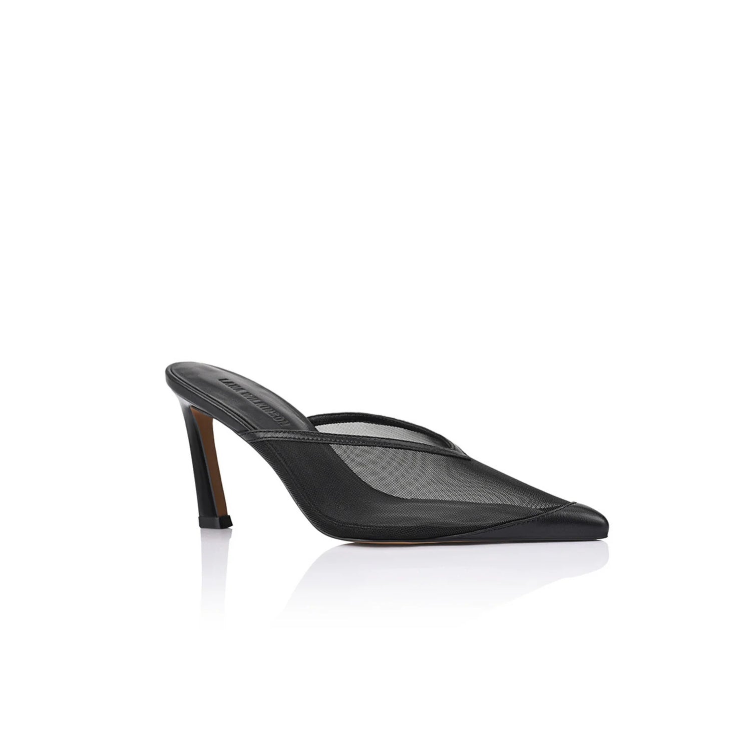 Jocelyn Mule Black Mesh and Leather