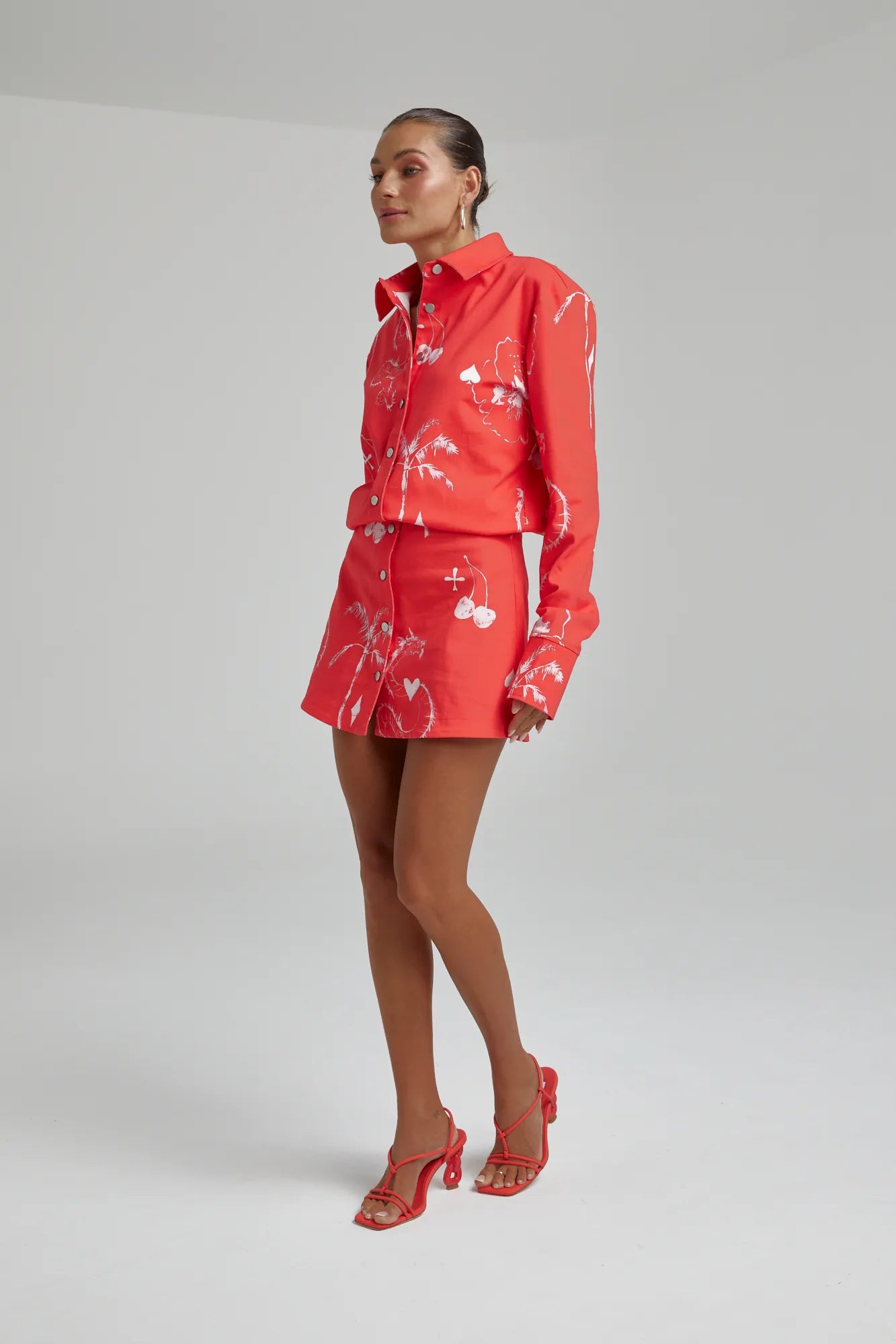 Denim Dress - Red Dragon