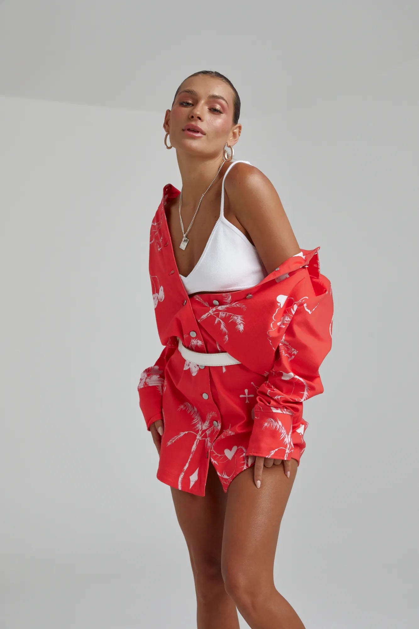 Denim Dress - Red Dragon