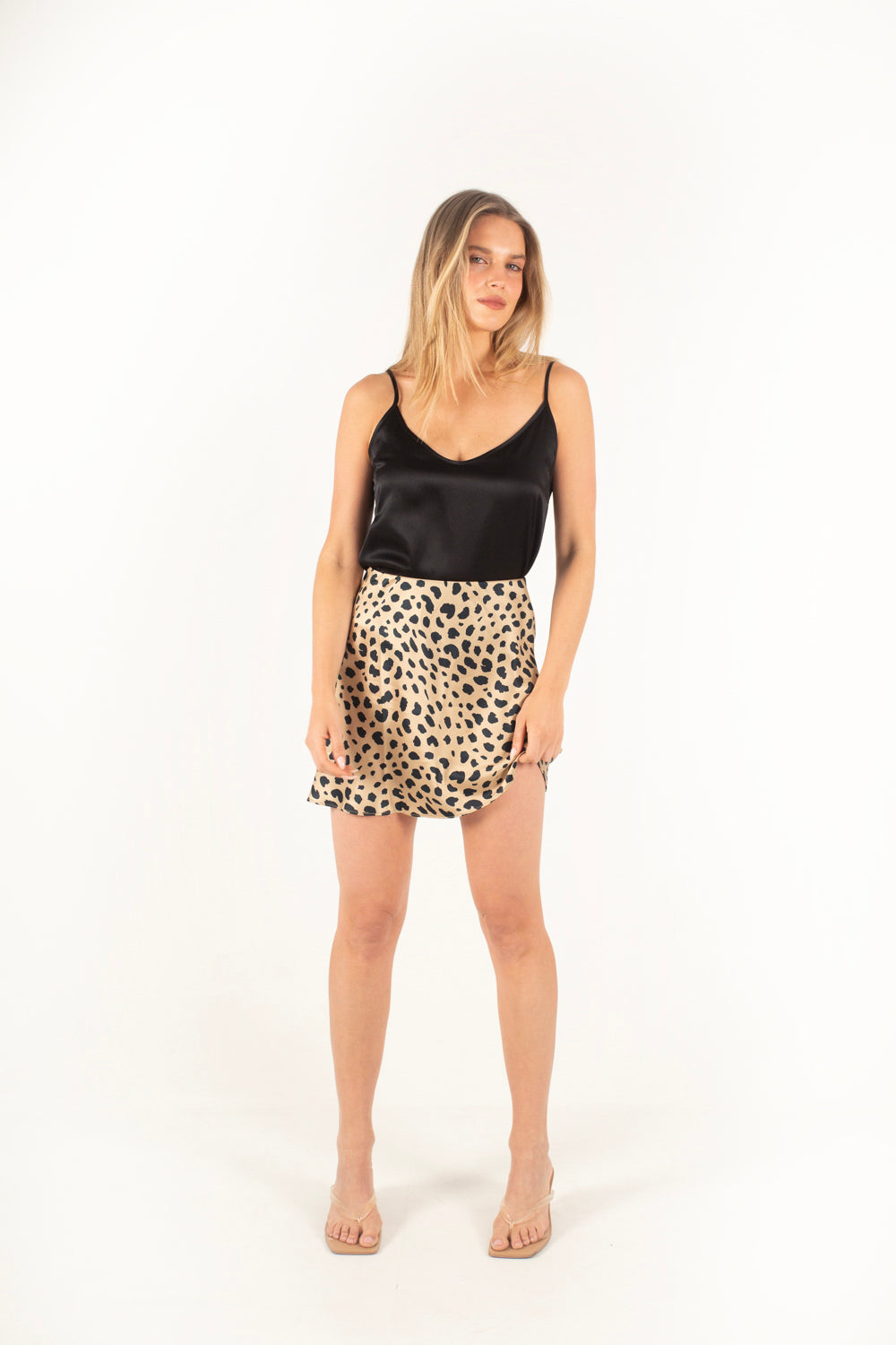 Maya Silk Skirt - Leopard