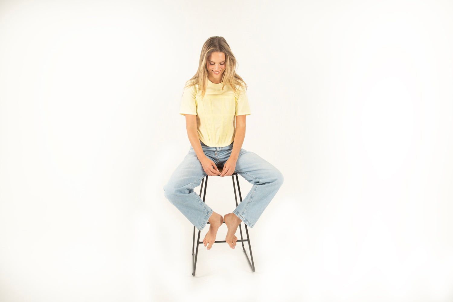 Vogue Corset Tee - Lemon