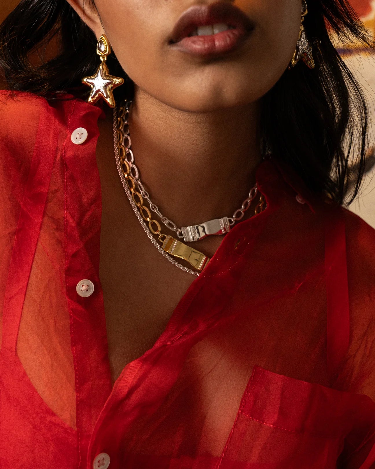 Alexis Necklace - Silver + White CZ