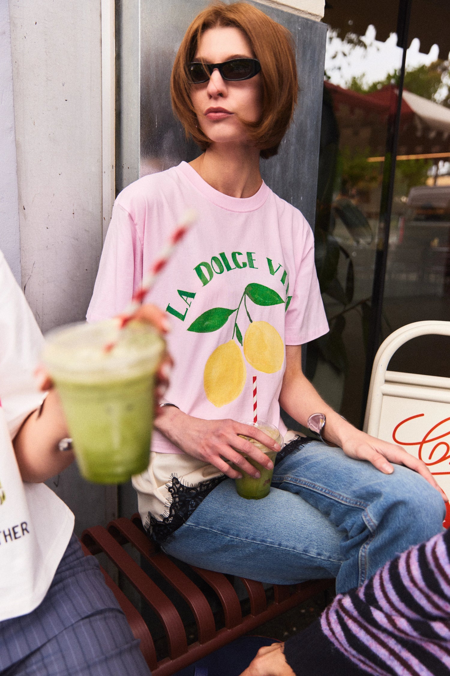 Lemon Dolce Vita Boxy Crop Tee