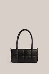 Margot Black Woven Baguette