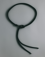 Formation Leather Cord Belt - Black + Silver