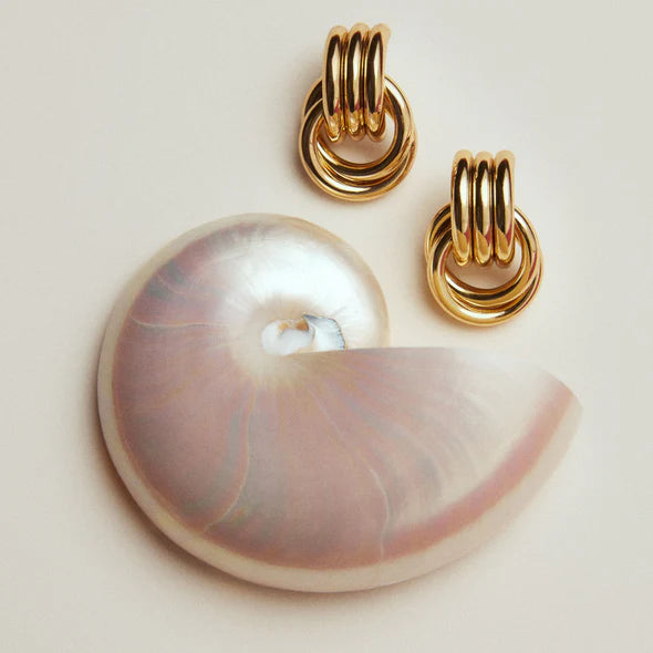 Mini Knot Earrings - Gold