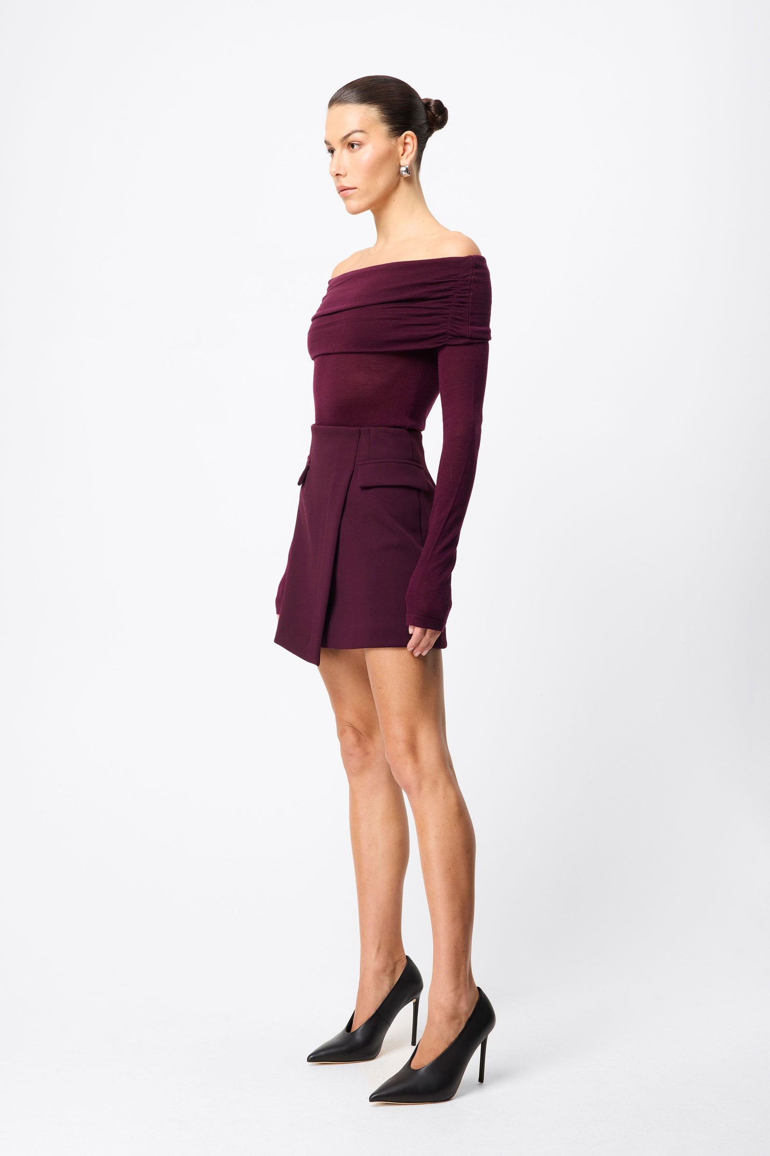 On My Way Mini Skirt - Cherry