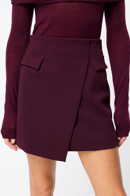 On My Way Mini Skirt - Cherry