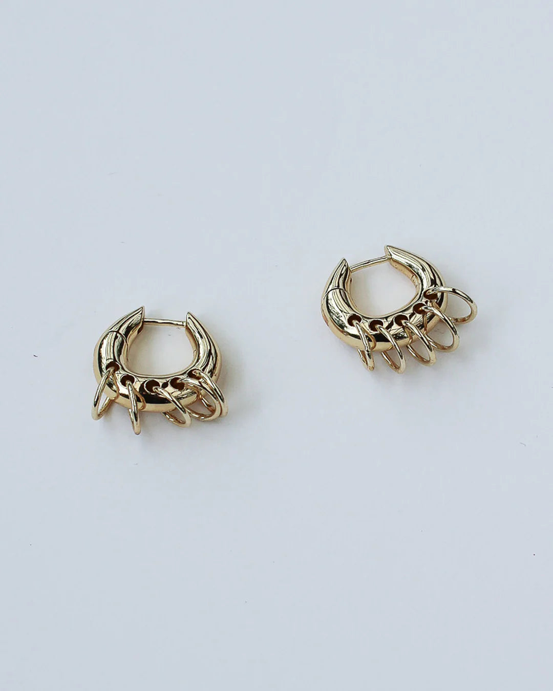 Pierced Hoops Earrings - 18k Gold Plating