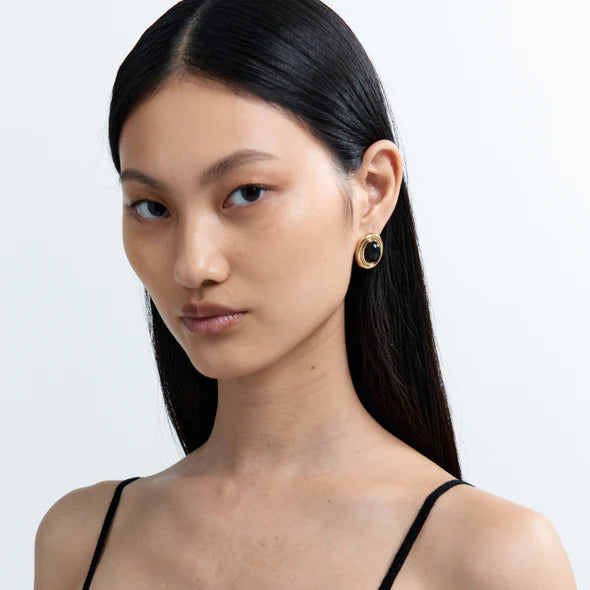Prize Earrings - Black/Gold