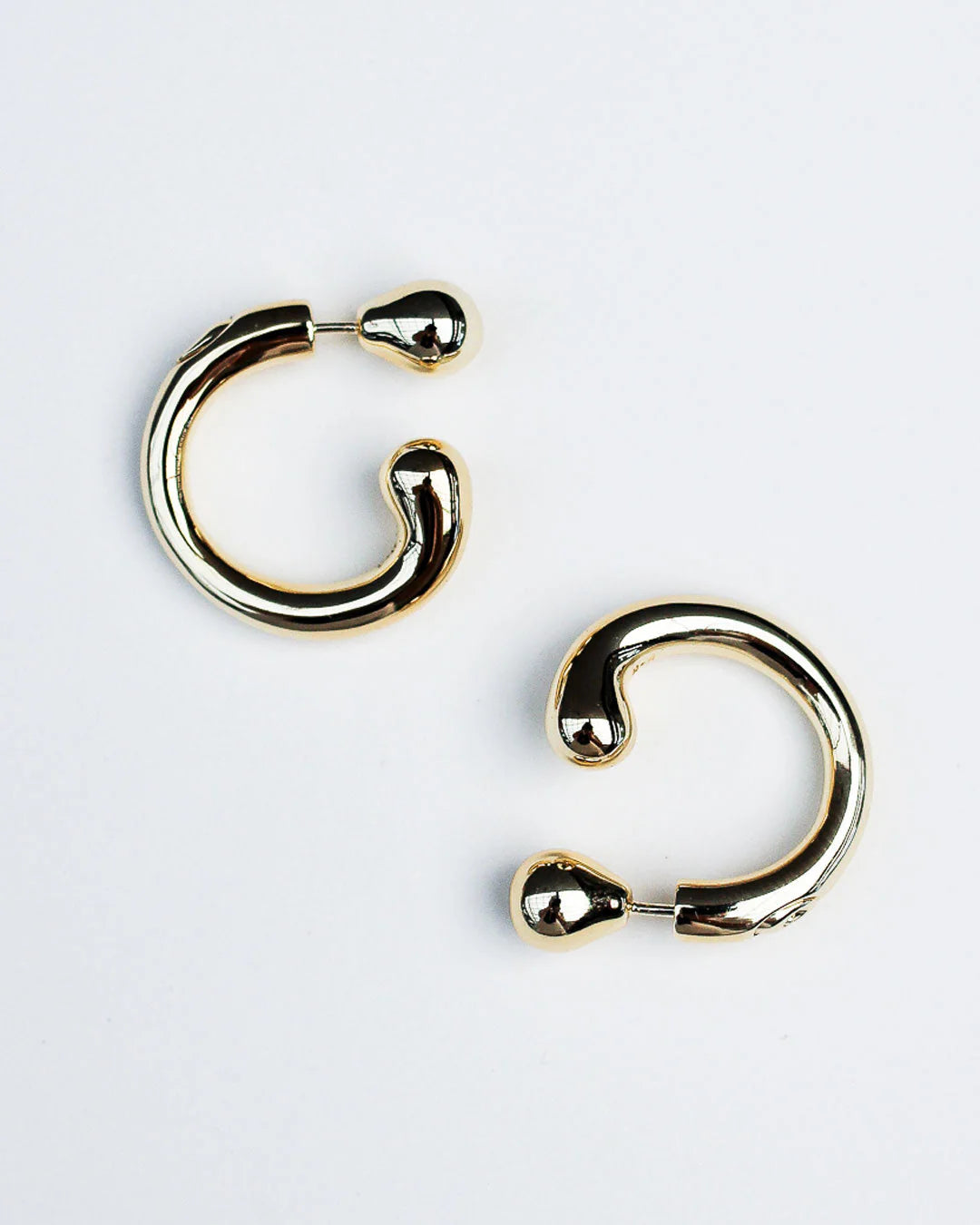 Reversed Hoops - 18 Gold Plating