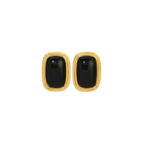 Ribbon Earrings - Black/Gold
