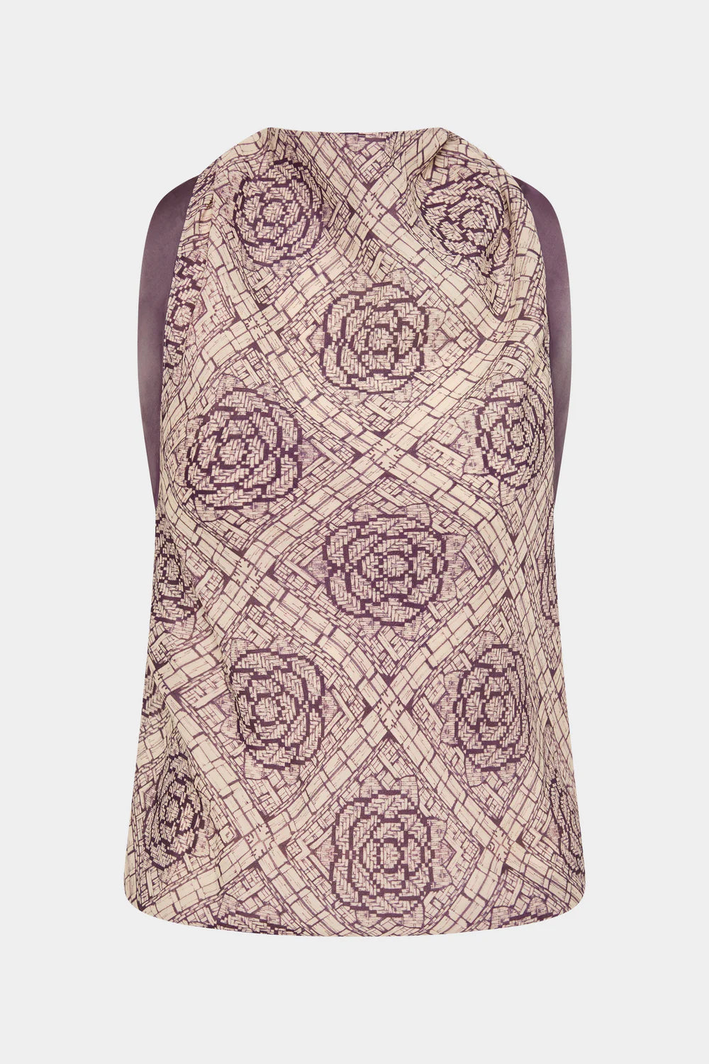 Mireli Halter Tie Top - Rose Parquet