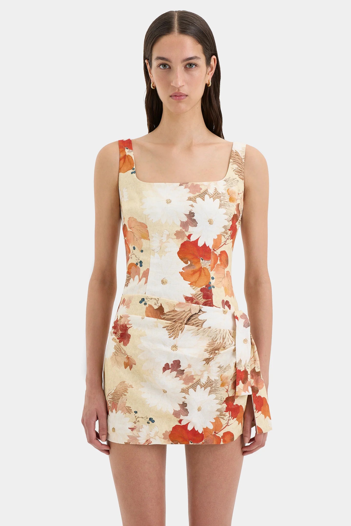 Jessamine Tie Mini Dress - Posy Floral