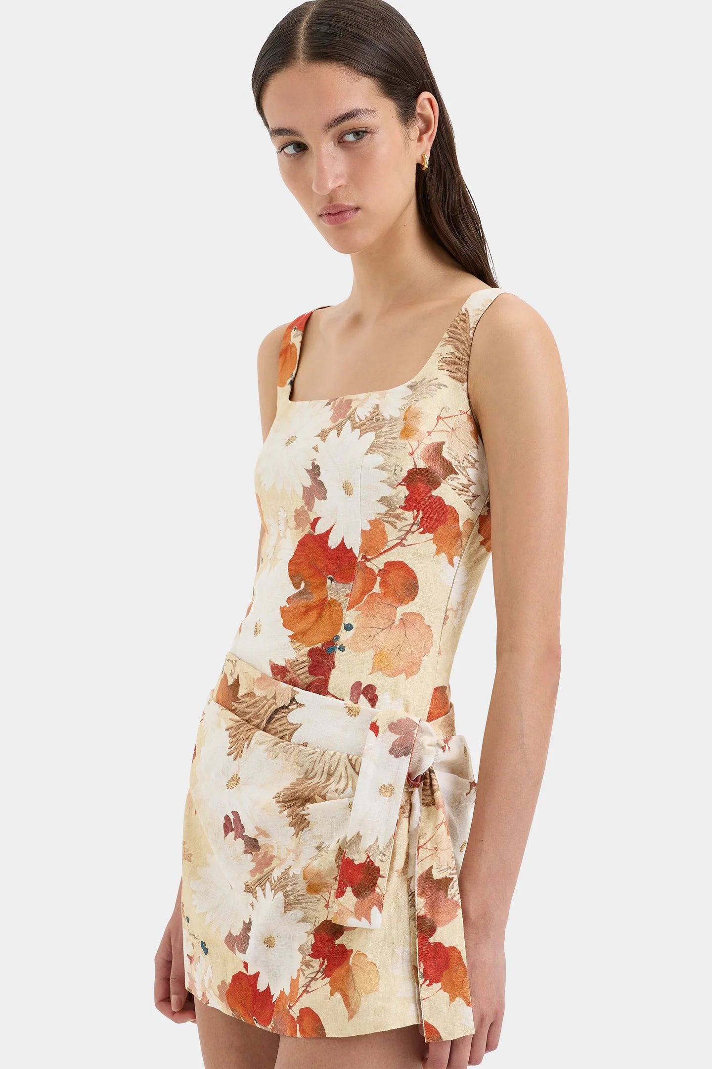 Jessamine Tie Mini Dress - Posy Floral