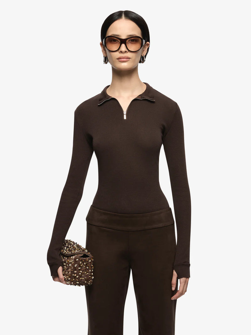 Moneta L/S Top - Dark Choc