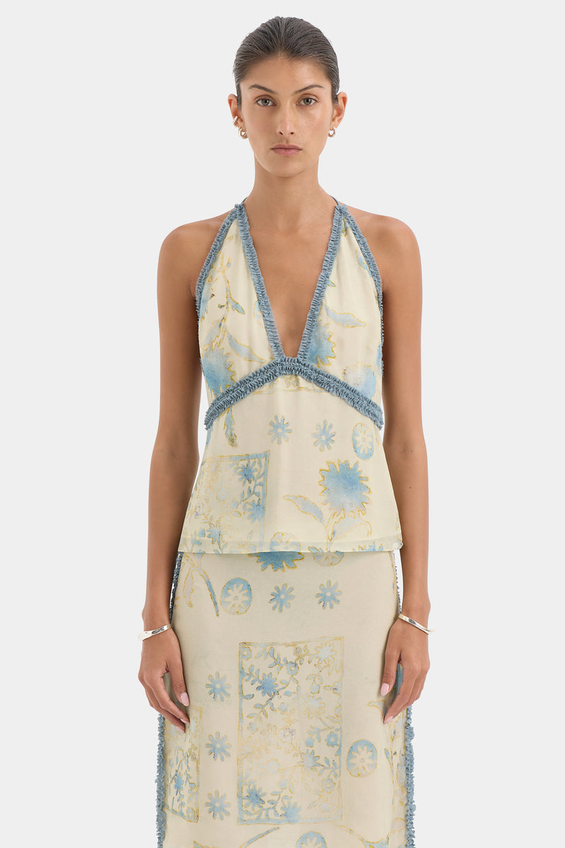 Cecile Halter Top - Eira Butter