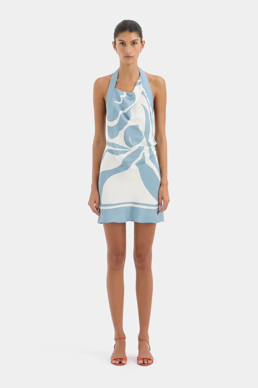 Lilou Halter Mini Dress - Liora Blue