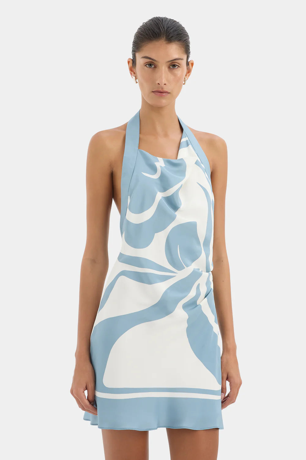 Lilou Halter Mini Dress - Liora Blue