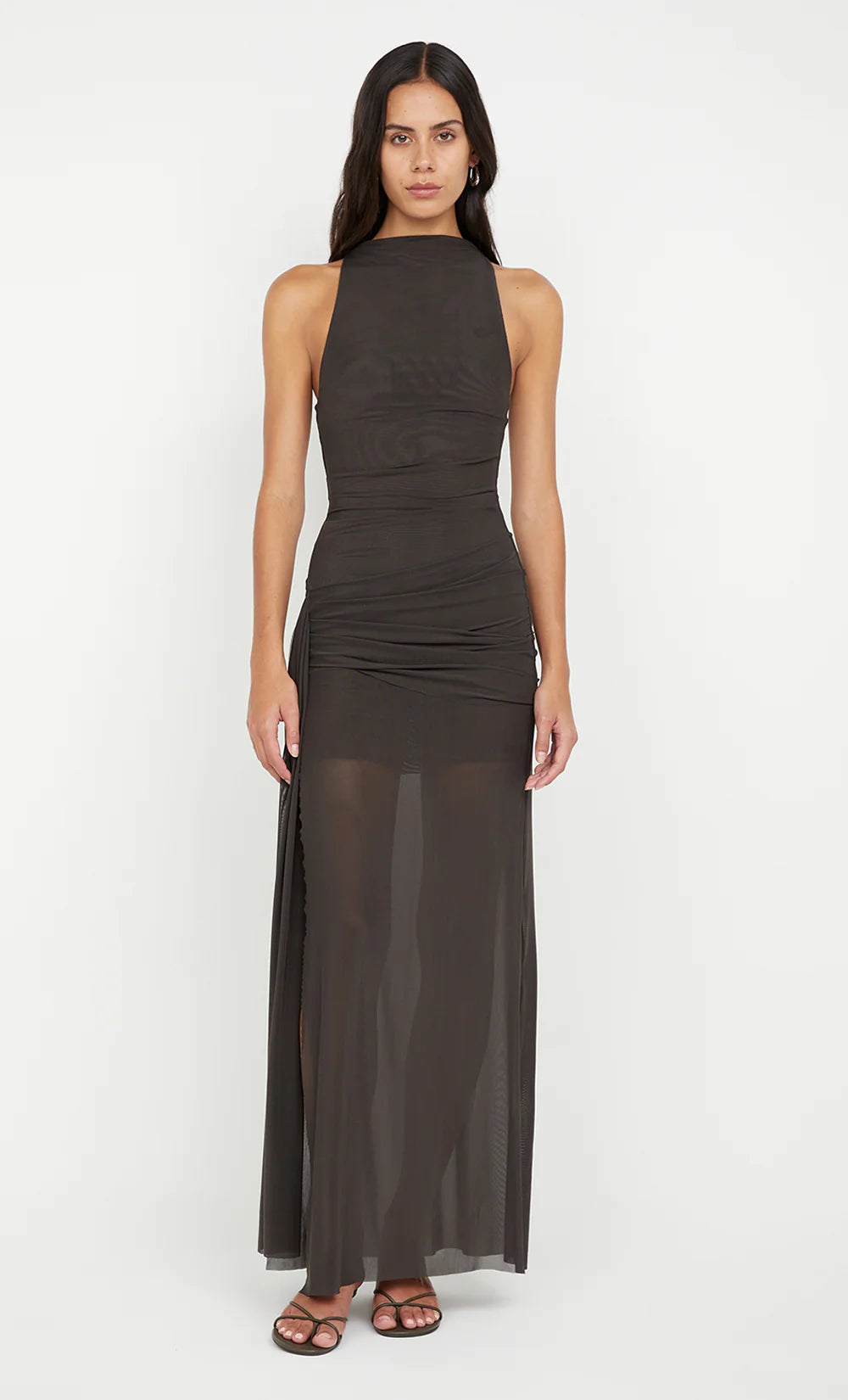Blaine Drape Maxi Dress - Cedar