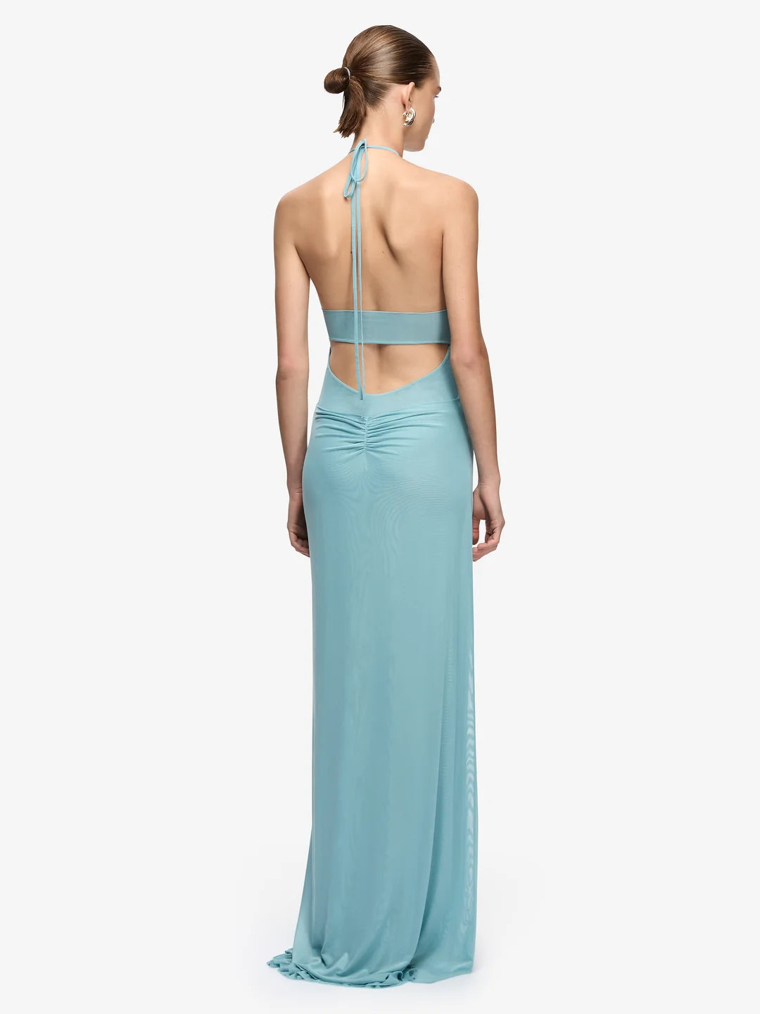 Xanthi V Neck Maxi Dress - Bermuda Blue