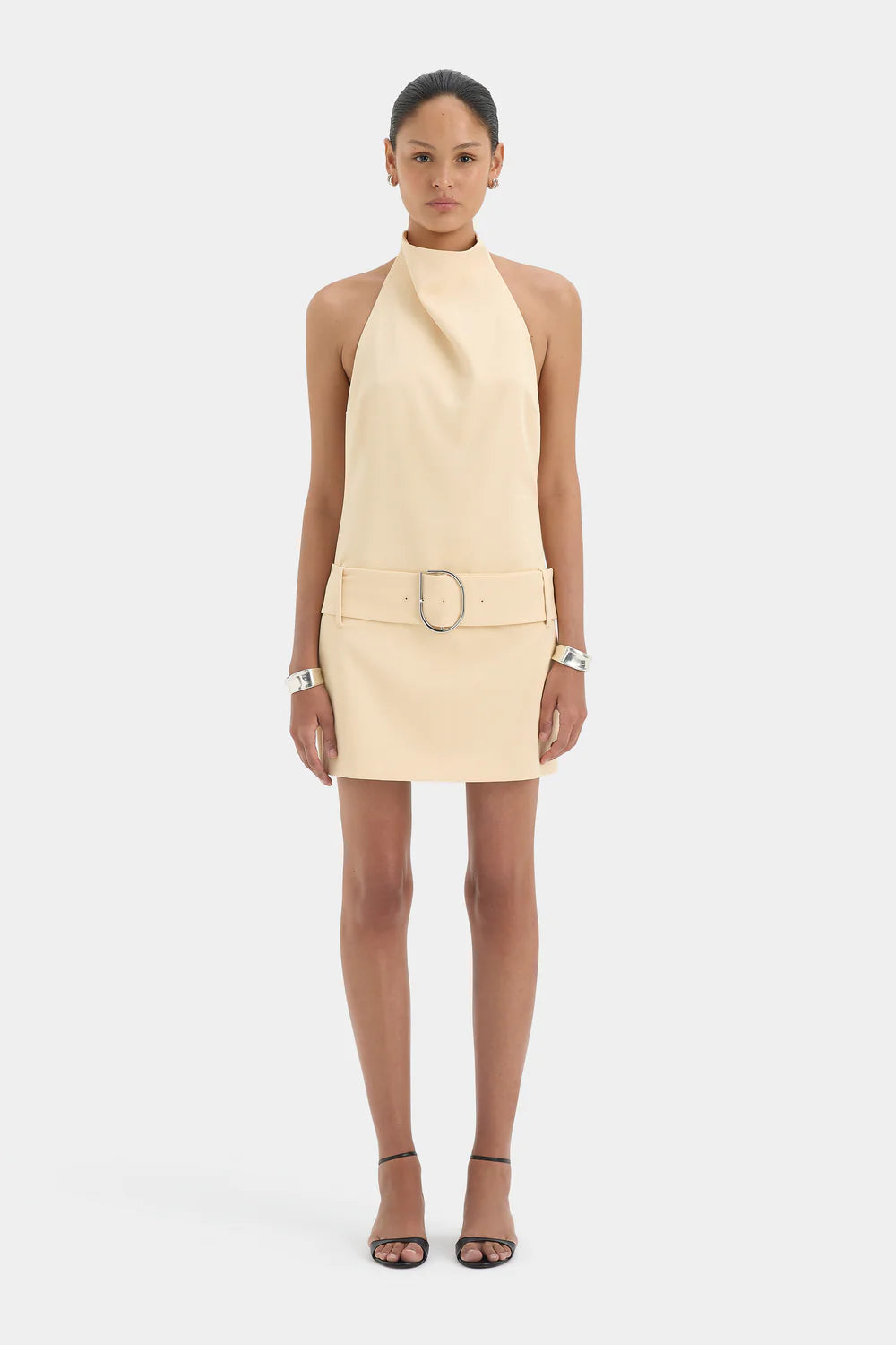 Sabina Belted Mini Dress - Butter