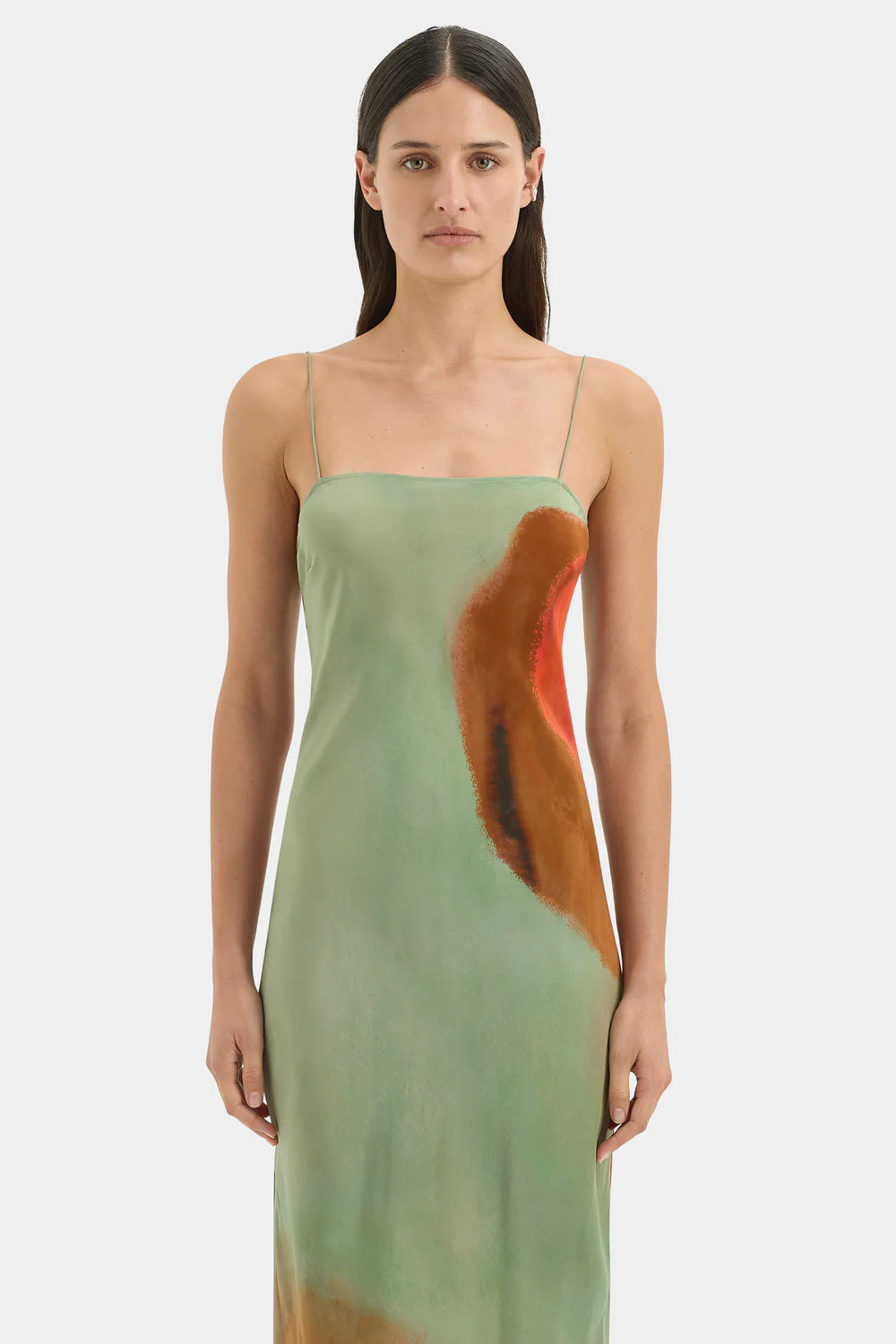 Calle Slip Dress - Acquerello Print