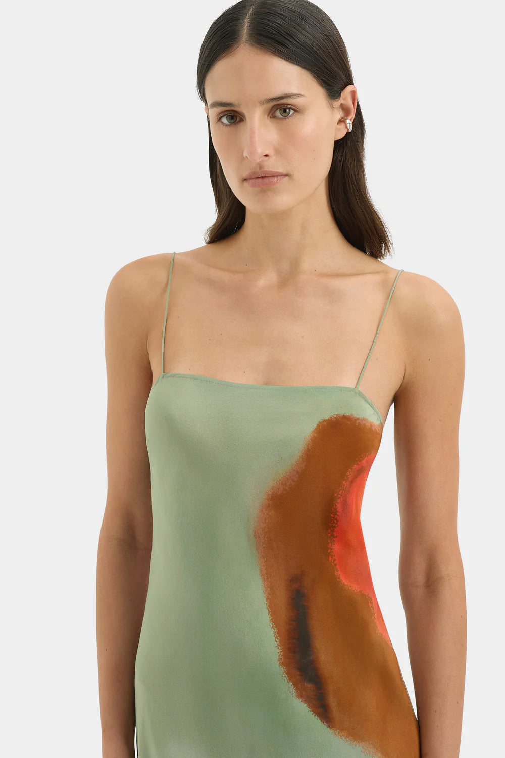 Calle Slip Dress - Acquerello Print