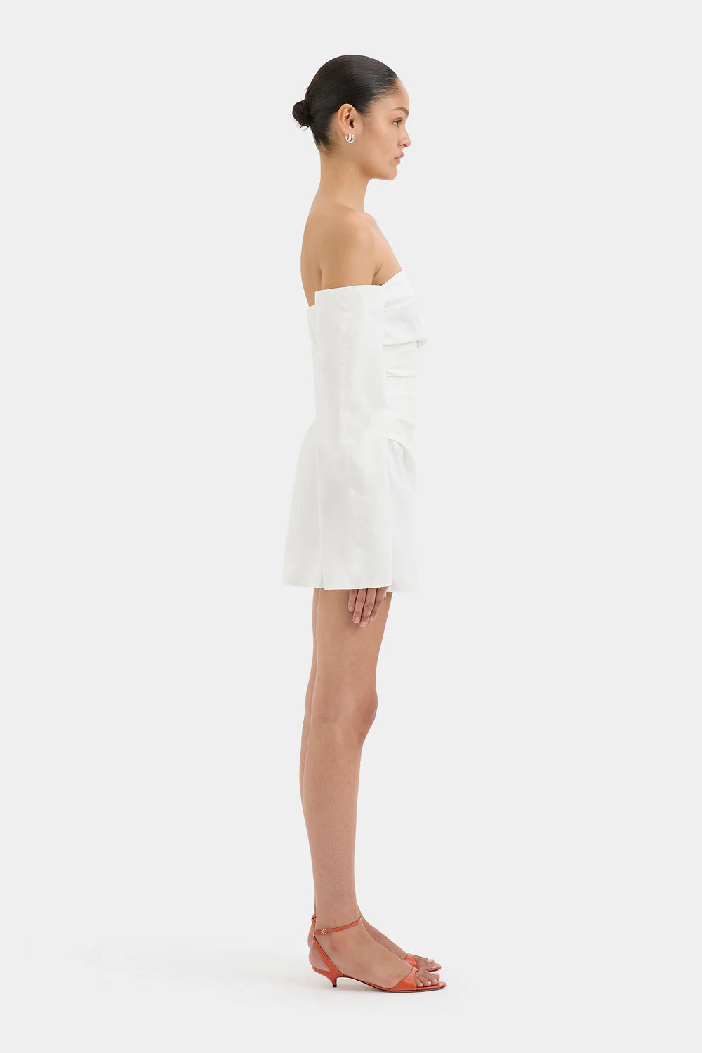 Martina Sleeved Mini Dress - Ivory