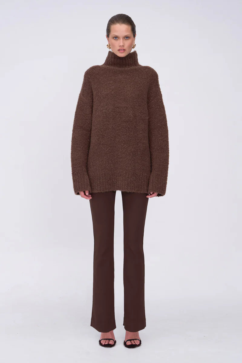 Jacques Boucle Knit Jumper - Espresso