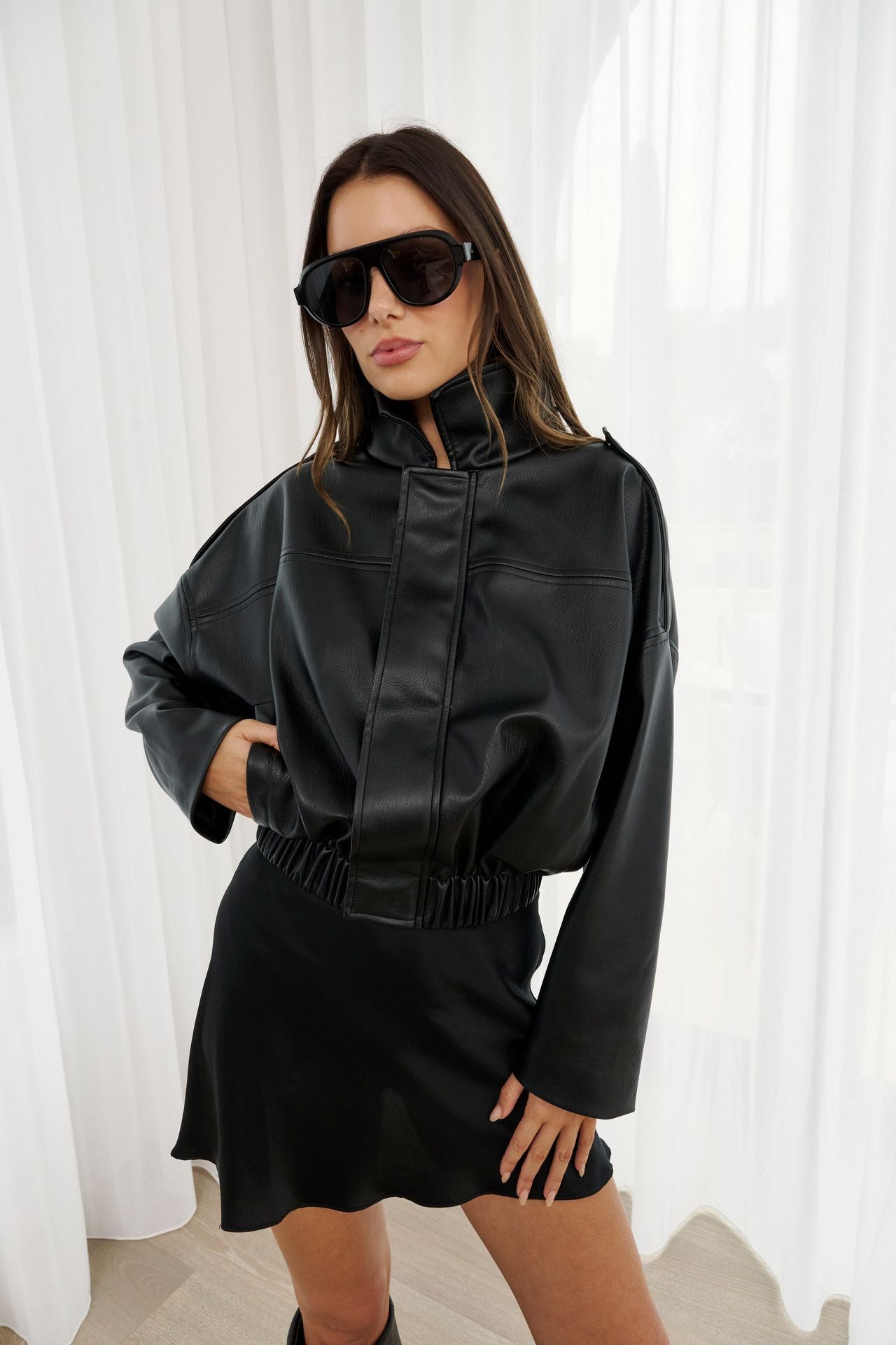 Stevie Bomber Jacket - Black