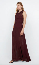 Rochelle High Neck Dress Plum