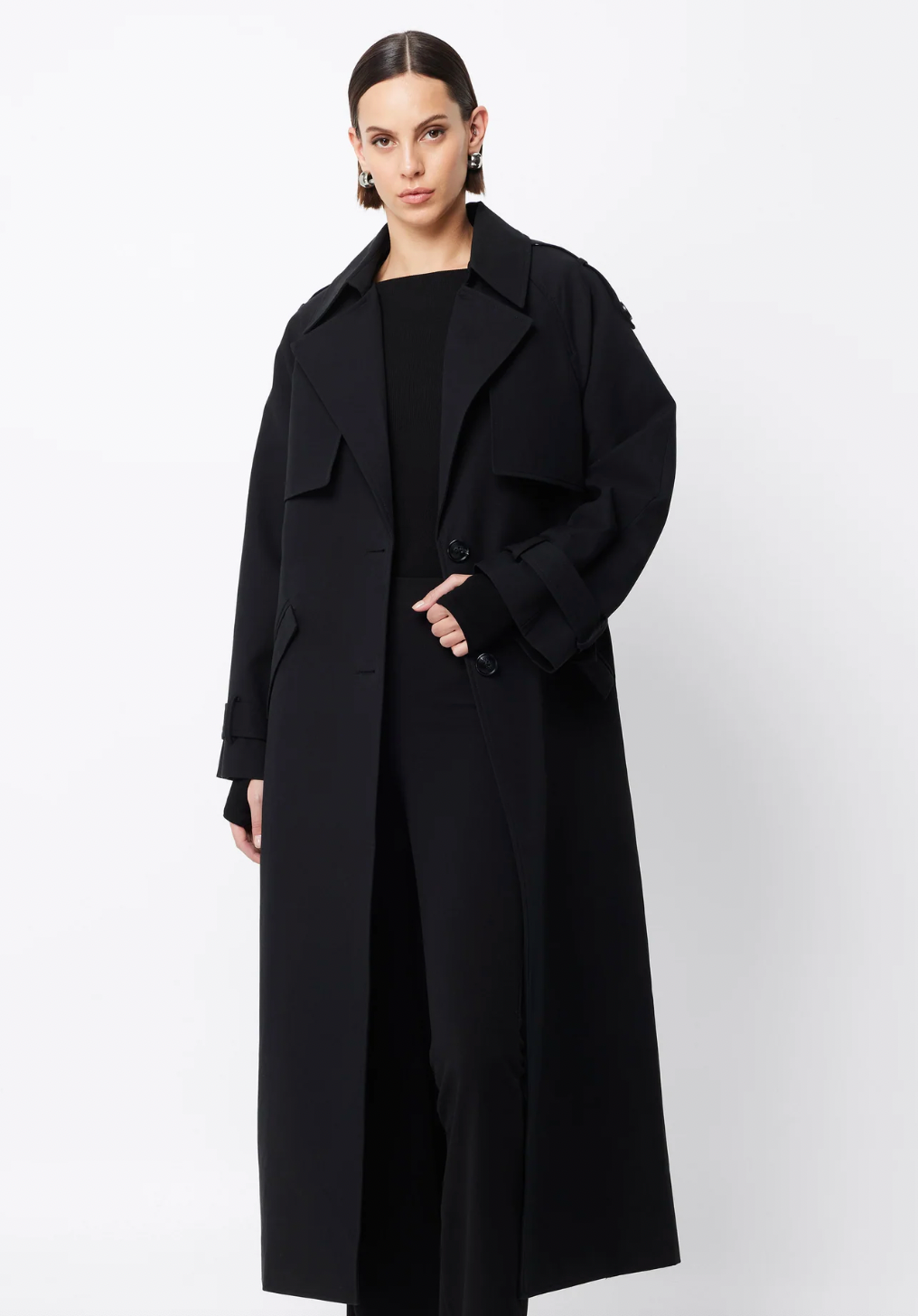 Franklin Trench Coat - Black