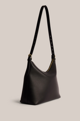 Harper Black Leather Hobo